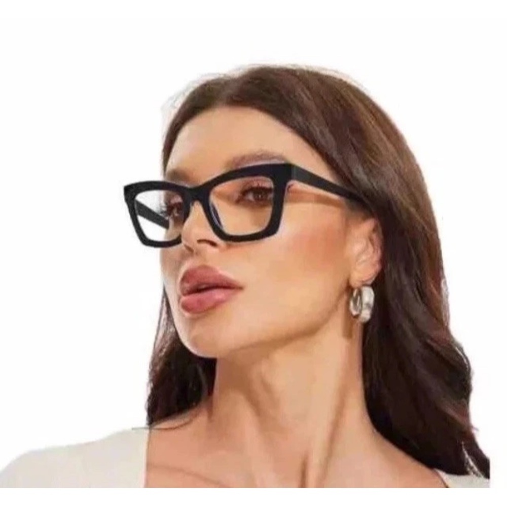 Women’s Reading Glasses Oversized Square Oprah Large Readers Black 2.0